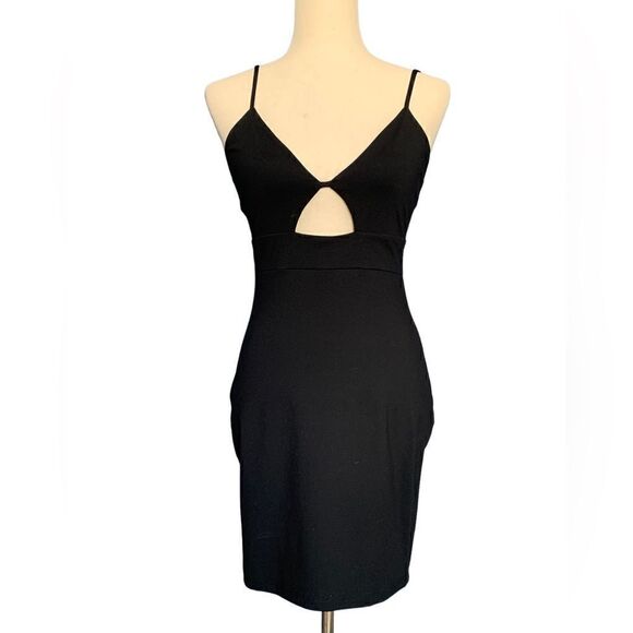 NEW Susana Monaco Black Cut Out Mini Dress- Size Medium - Picture 1 of 8